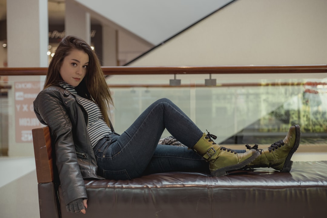 Photo leather leggings